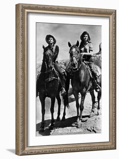 Glenn Ford and Rhonda Fleming in the Redhead and the Cowboy-Lantern Press-Framed Premium Giclee Print