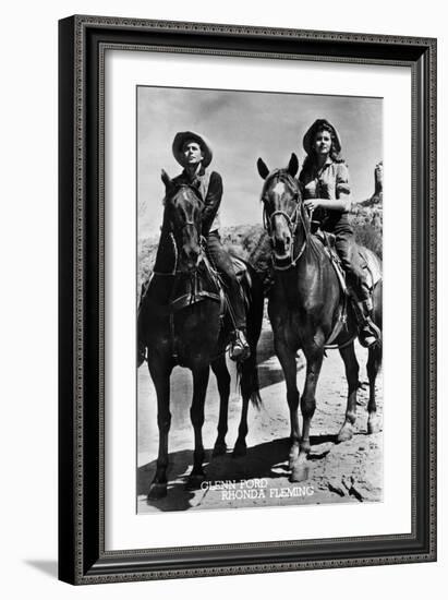 Glenn Ford and Rhonda Fleming in the Redhead and the Cowboy-Lantern Press-Framed Premium Giclee Print