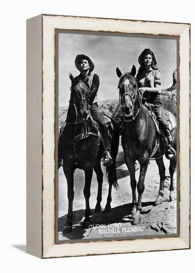 Glenn Ford and Rhonda Fleming in the Redhead and the Cowboy-Lantern Press-Framed Stretched Canvas