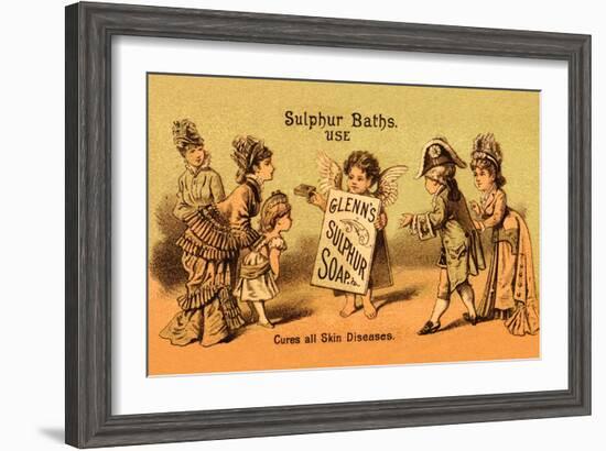 Glenn's Sulphur Soap - Cures All Skin Diseases-null-Framed Art Print