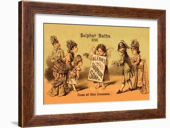 Glenn's Sulphur Soap - Cures All Skin Diseases--Framed Art Print