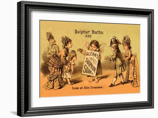 Glenn's Sulphur Soap - Cures All Skin Diseases-null-Framed Art Print