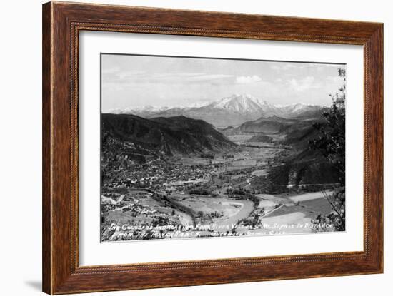 Glenwood Springs, Colorado - Traver Ranch View; Roaring Fork River Valley-Lantern Press-Framed Art Print