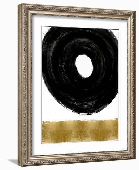 Glide Black and Gold I-Ellie Roberts-Framed Art Print