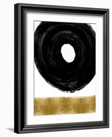 Glide Black and Gold I-Ellie Roberts-Framed Art Print