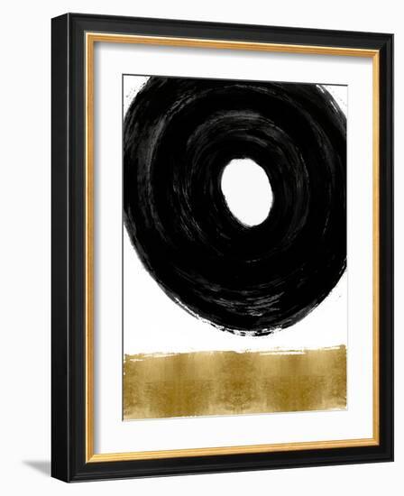 Glide Black and Gold I-Ellie Roberts-Framed Art Print