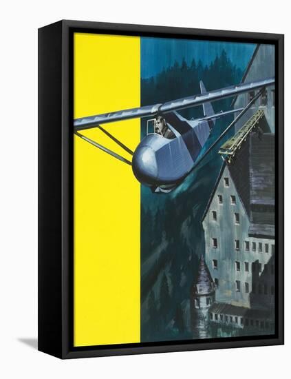 Glider Escape from Colditz Castle-Wilf Hardy-Framed Premier Image Canvas