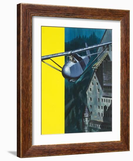 Glider Escape from Colditz Castle-Wilf Hardy-Framed Giclee Print