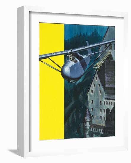 Glider Escape from Colditz Castle-Wilf Hardy-Framed Giclee Print