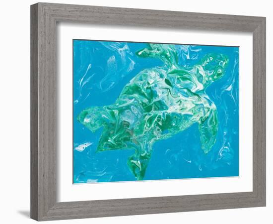 Glimmer Of A Turtle-Ajoya Grace-Framed Art Print