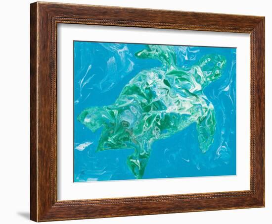 Glimmer Of A Turtle-Ajoya Grace-Framed Art Print