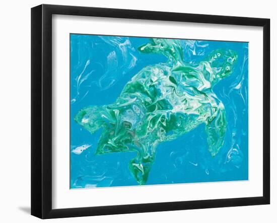 Glimmer Of A Turtle-Ajoya Grace-Framed Art Print