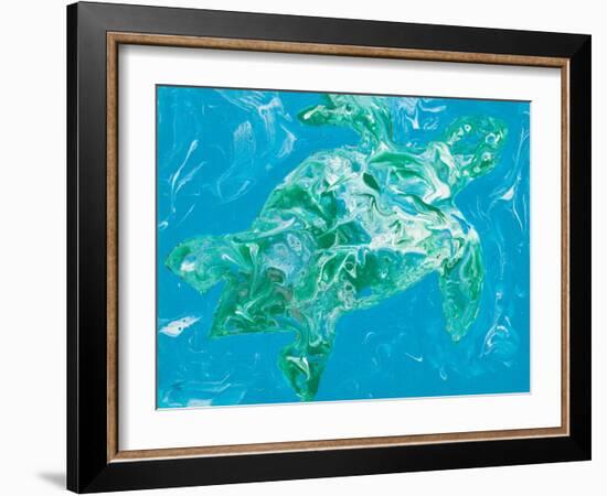 Glimmer Of A Turtle-Ajoya Grace-Framed Art Print