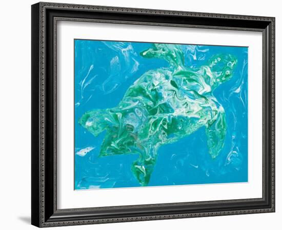 Glimmer Of A Turtle-Ajoya Grace-Framed Art Print