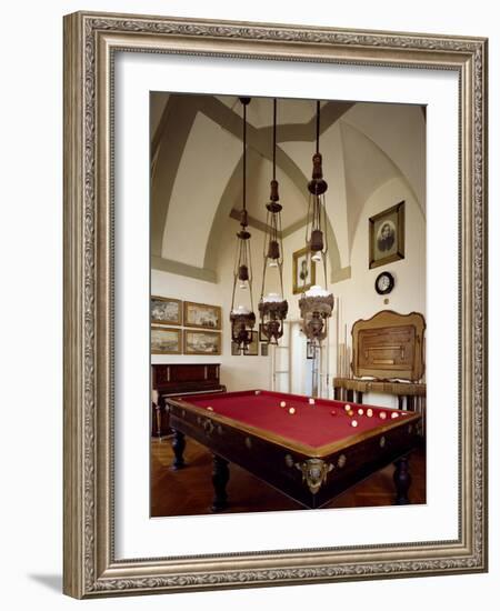 Glimpse of Billiard Room, Villa Fracanzan-Piovene, Orgiano, Veneto. Italy-null-Framed Giclee Print