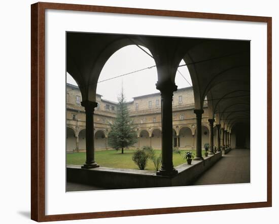 Glimpse of Cloister, St Benedict Abbey of San Giovanni Evangelista, Parma, Italy, 16th Century-null-Framed Giclee Print