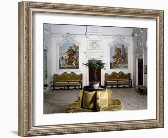 Glimpse of Living Room with Frescoes-Giovanni Battista Tiepolo-Framed Giclee Print