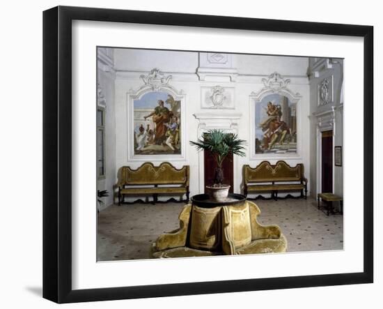 Glimpse of Living Room with Frescoes-Giovanni Battista Tiepolo-Framed Giclee Print