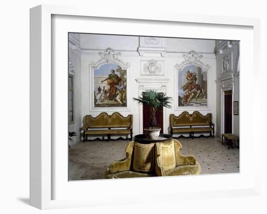 Glimpse of Living Room with Frescoes-Giovanni Battista Tiepolo-Framed Giclee Print