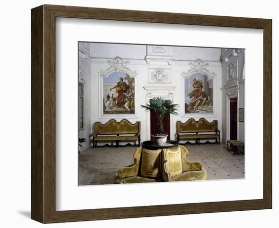 Glimpse of Living Room with Frescoes-Giovanni Battista Tiepolo-Framed Giclee Print