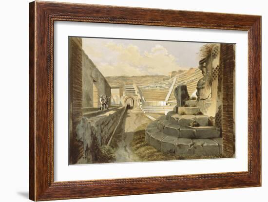 Glimpse of Pompeii, from Pompeii, Volume I, Theatres, Plate III, Italy-Fausto and Felice Niccolini-Framed Giclee Print