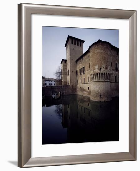 Glimpse of Rocca Sanvitale with Moat, Fontanellato, Near Parma, Emilia-Romagna, Italy-null-Framed Giclee Print