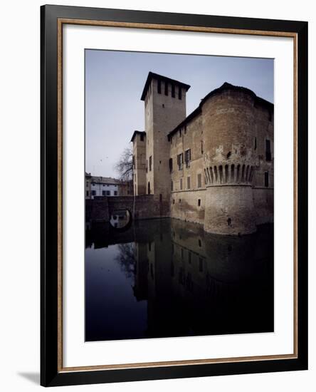 Glimpse of Rocca Sanvitale with Moat, Fontanellato, Near Parma, Emilia-Romagna, Italy-null-Framed Giclee Print