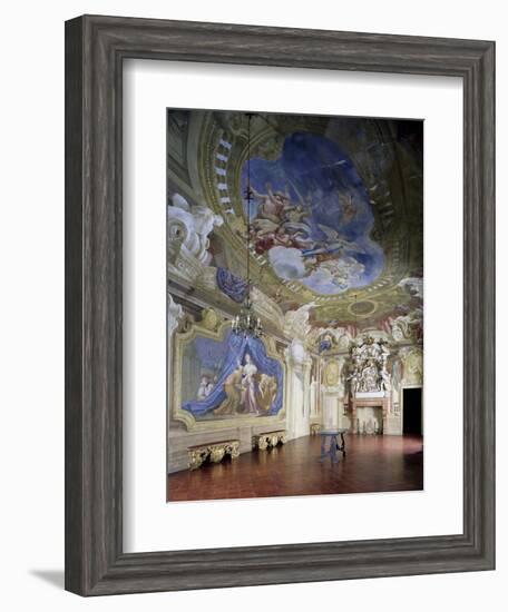 Glimpse of Room of Strong Women with Frescoes by Giovanni Bolla and Leonardo Clerici-null-Framed Giclee Print