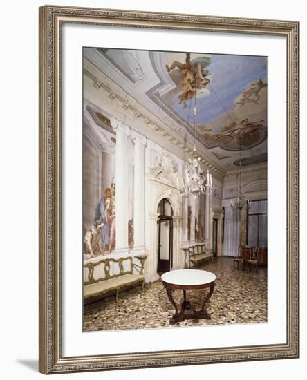 Glimpse of the Atrium, with Frescoes-Giovanni Battista Tiepolo-Framed Giclee Print