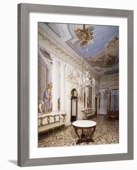 Glimpse of the Atrium, with Frescoes-Giovanni Battista Tiepolo-Framed Giclee Print