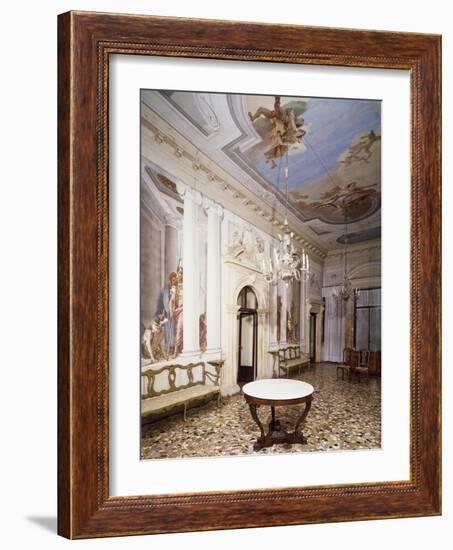 Glimpse of the Atrium, with Frescoes-Giovanni Battista Tiepolo-Framed Giclee Print