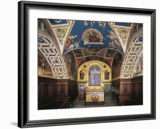 Glimpse of the Audience Hall, Collegio Del Cambio-null-Framed Giclee Print