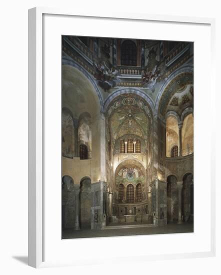 Glimpse of the Central Hall, Presbytery and Apse, Basilica of San Vitale-null-Framed Photographic Print