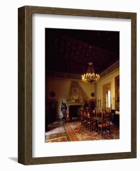 Glimpse of the Weapons Room, Castle of Gropparello, Near Piacenza, Emilia-Romagna, Italy-null-Framed Giclee Print