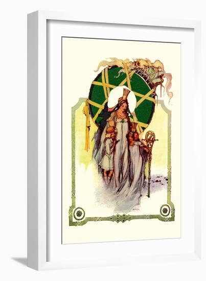 Glinda the Good Sorceress-John R. Neill-Framed Art Print