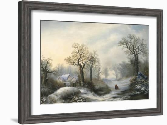 Glistening Winter's Eve-William Stone-Framed Giclee Print