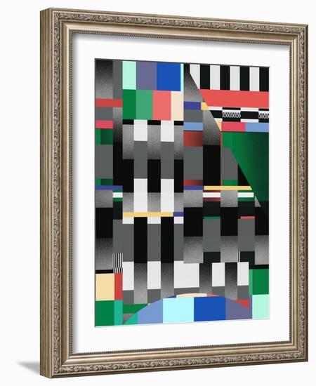 Glitch Abstract Artwork 01-Little Dean-Framed Photographic Print