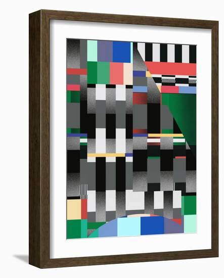 Glitch Abstract Artwork 01-Little Dean-Framed Photographic Print