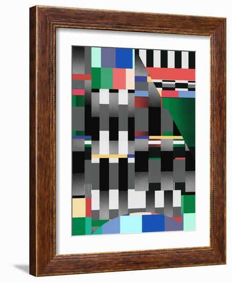 Glitch Abstract Artwork 01-Little Dean-Framed Photographic Print