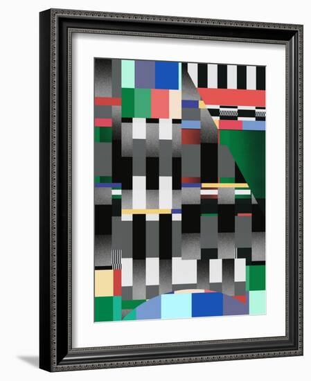 Glitch Abstract Artwork 01-Little Dean-Framed Photographic Print