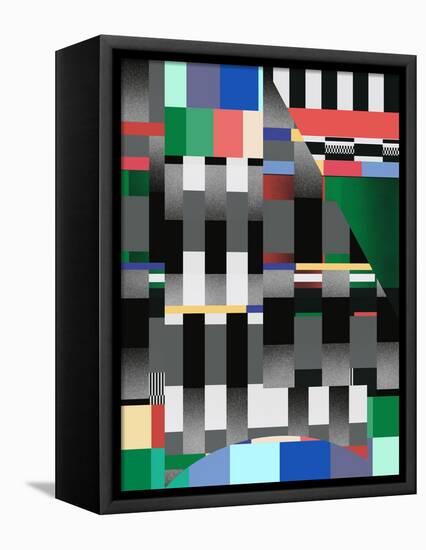 Glitch Abstract Artwork 01-Little Dean-Framed Premier Image Canvas