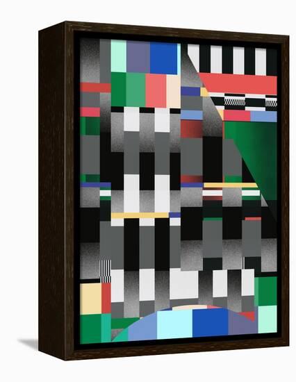 Glitch Abstract Artwork 01-Little Dean-Framed Premier Image Canvas