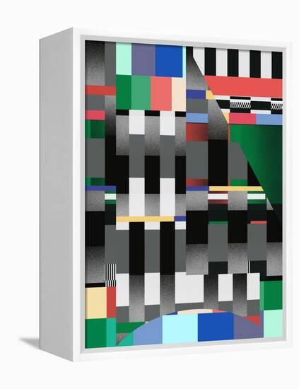 Glitch Abstract Artwork 01-Little Dean-Framed Premier Image Canvas