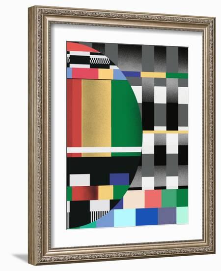 Glitch Abstract Artwork 02-Little Dean-Framed Photographic Print