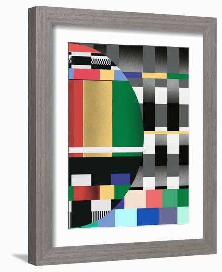 Glitch Abstract Artwork 02-Little Dean-Framed Photographic Print