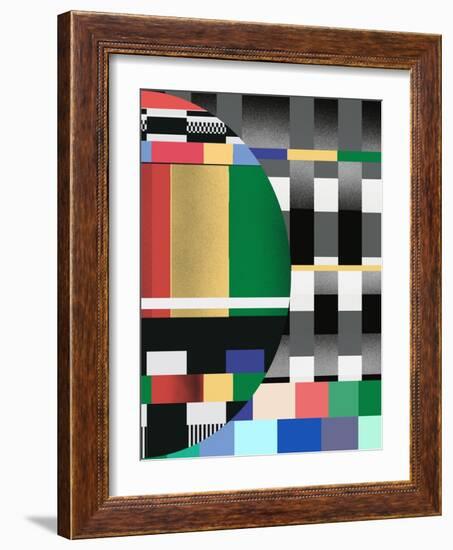 Glitch Abstract Artwork 02-Little Dean-Framed Photographic Print