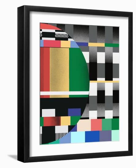 Glitch Abstract Artwork 02-Little Dean-Framed Photographic Print