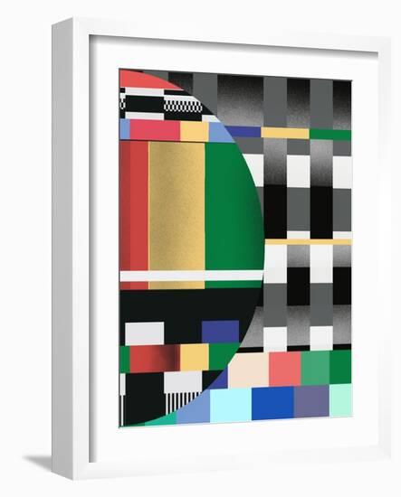 Glitch Abstract Artwork 02-Little Dean-Framed Photographic Print
