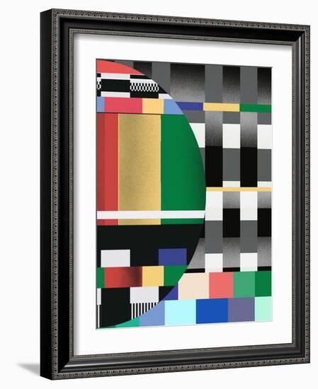 Glitch Abstract Artwork 02-Little Dean-Framed Photographic Print