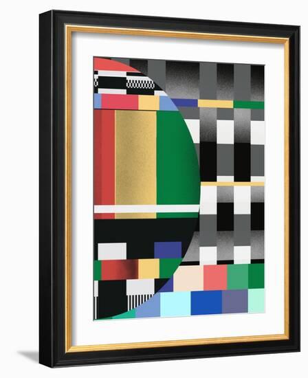 Glitch Abstract Artwork 02-Little Dean-Framed Photographic Print